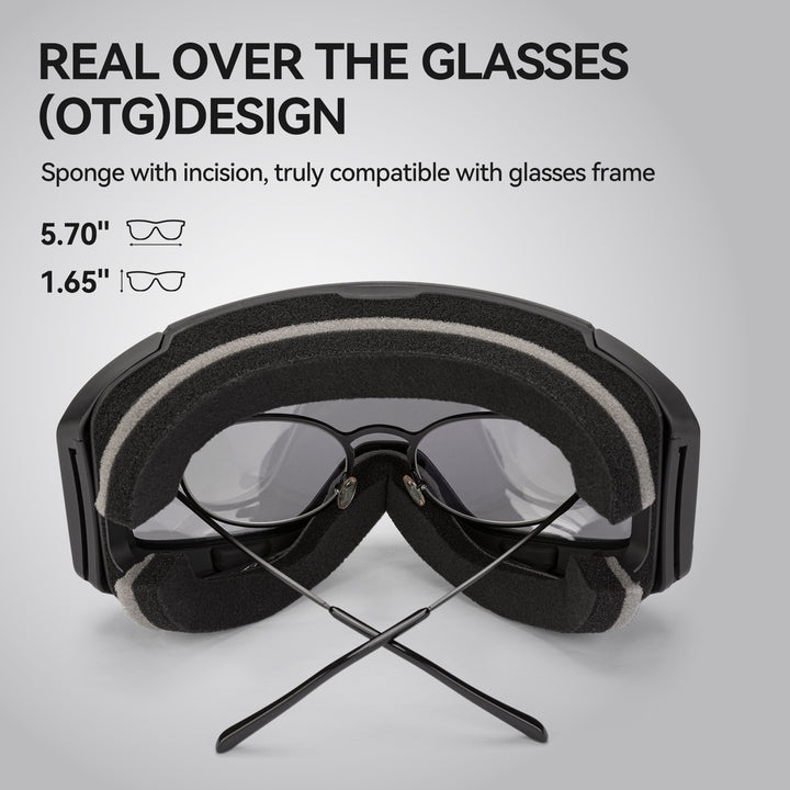 Premium Magnetic Ski Goggles – Quick-Change Lens, UV400 Protection, Anti-Fog, Explosion-Proof, Snowboard Ski Glasses for Men & Women, Includes Case and Yellow Lens