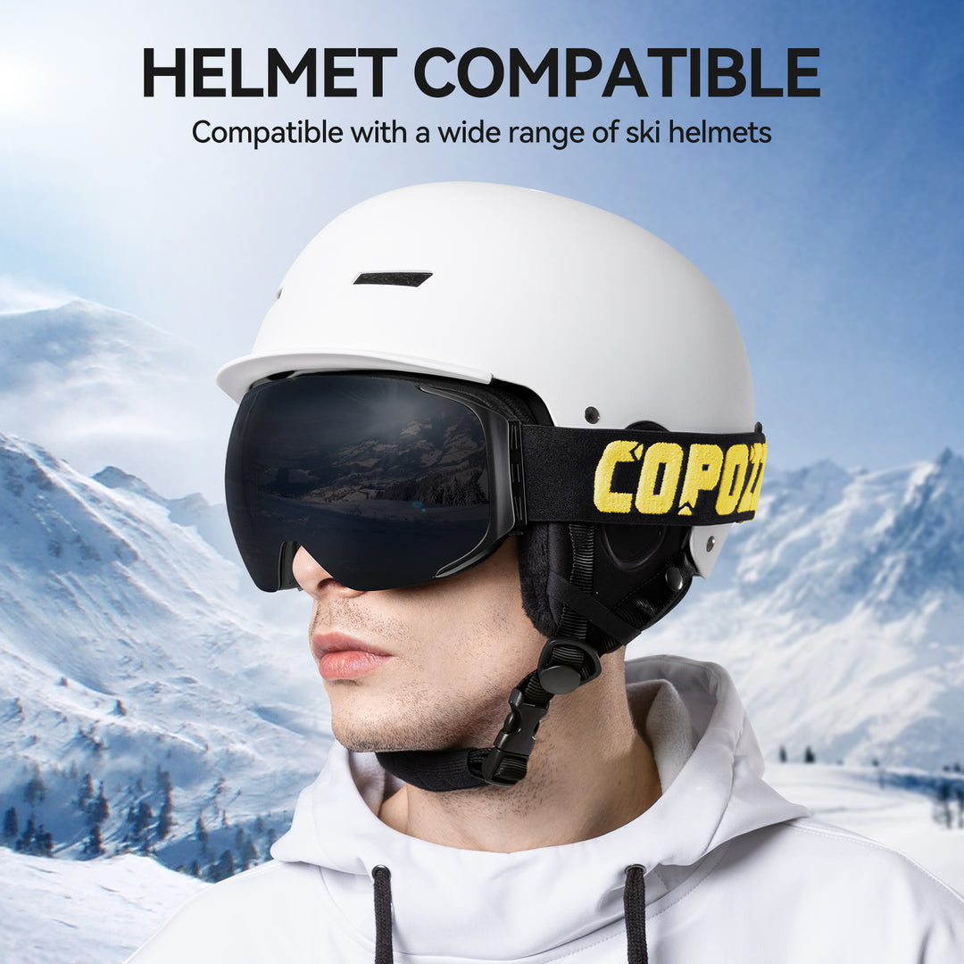Premium Magnetic Ski Goggles – Quick-Change Lens, UV400 Protection, Anti-Fog, Explosion-Proof, Snowboard Ski Glasses for Men & Women, Includes Case and Yellow Lens