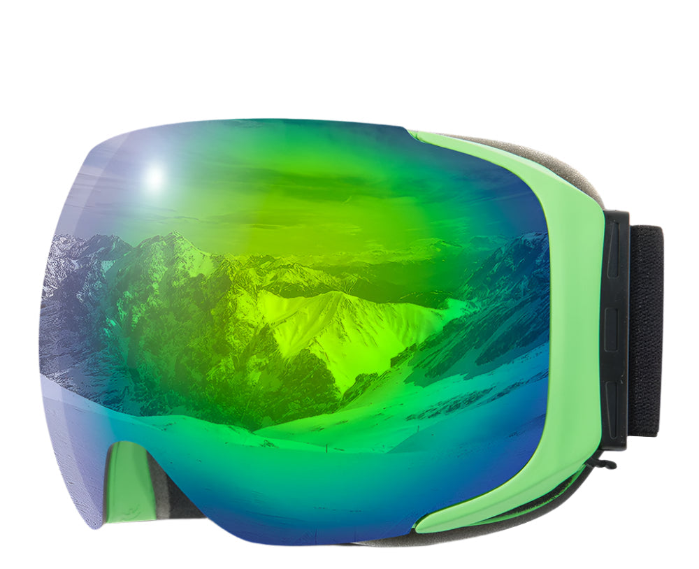 Premium Magnetic Ski Goggles – Quick-Change Lens, UV400 Protection, Anti-Fog, Explosion-Proof, Snowboard Ski Glasses for Men & Women, Includes Case and Yellow Lens