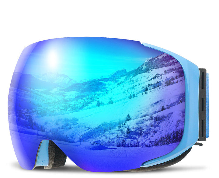 Premium Magnetic Ski Goggles – Quick-Change Lens, UV400 Protection, Anti-Fog, Explosion-Proof, Snowboard Ski Glasses for Men & Women, Includes Case and Yellow Lens