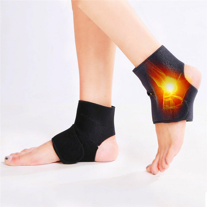 Premium Magnetic Therapy Ankle Brace with Tourmaline, Self-Heating Far Infrared Support, Adjustable Compression, Foot Massager for Pain Relief, Foot Health Care (1 Pair)