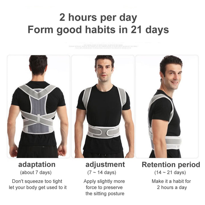 Premium Magnetic Therapy Posture Corrector for Scoliosis and Lumbar Support - Pain Relief Back Brace for Men and Women, Orthopedic Spine Alignment Belt