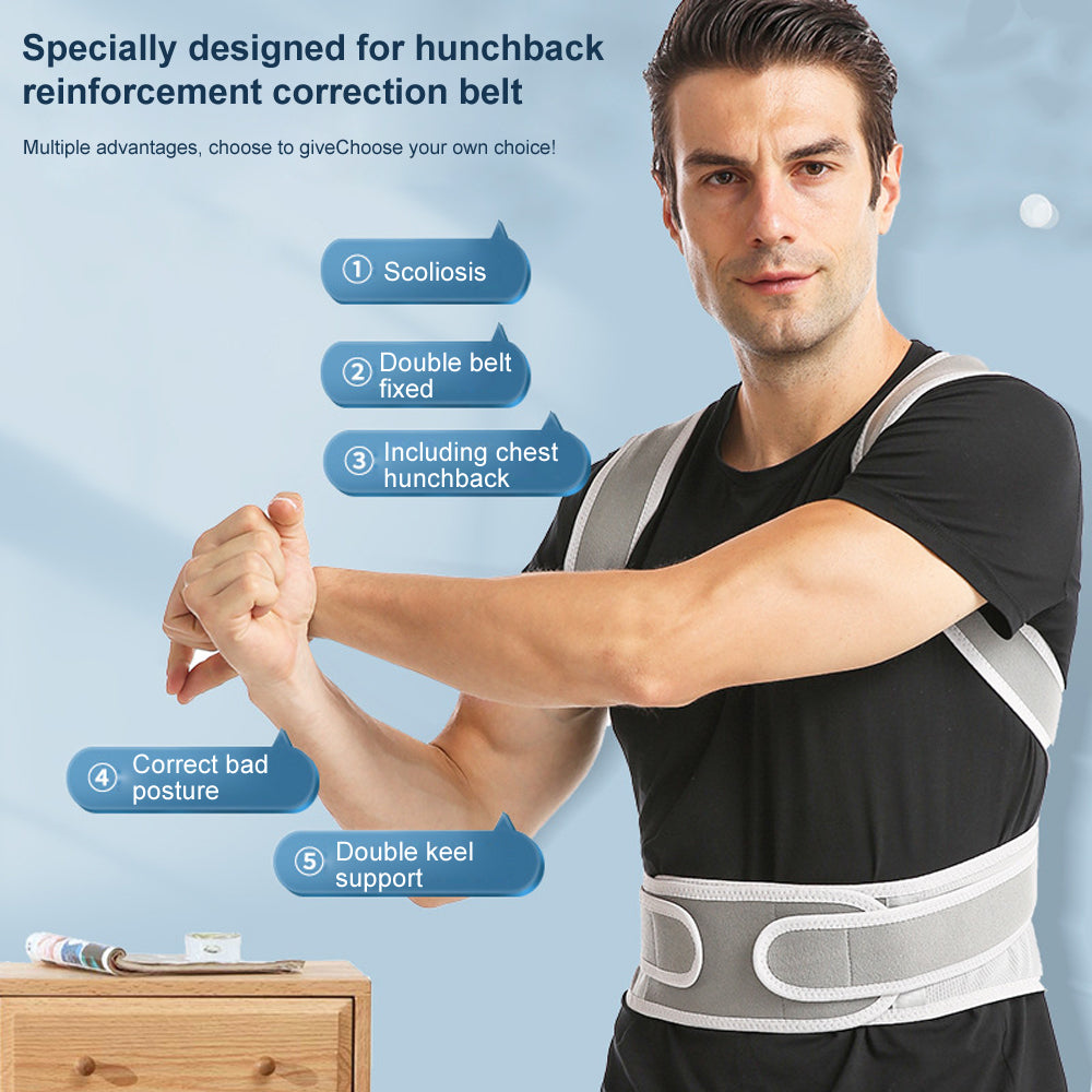 Premium Magnetic Therapy Posture Corrector for Scoliosis and Lumbar Support - Pain Relief Back Brace for Men and Women, Orthopedic Spine Alignment Belt