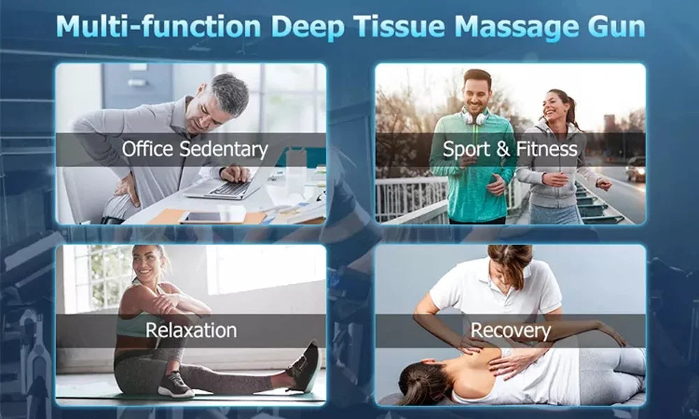 Premium Massage Gun Deep Tissue Percussion Massager – Electric Muscle Massage Gun for Body, Neck & Back Fitness Recovery