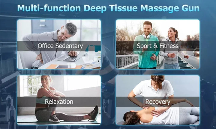 Premium Massage Gun Deep Tissue Percussion Massager – Electric Muscle Massage Gun for Body, Neck & Back Fitness Recovery