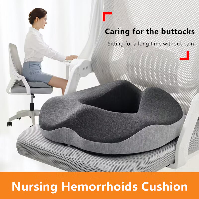 Premium Memory Foam Donut Seat Cushion – Tailbone, Hemorrhoid, Sciatica, and Bed Sore Relief for Office, Travel, or Home Use – Ergonomic Pain Relief Pillow for Sitting Comfort and Support