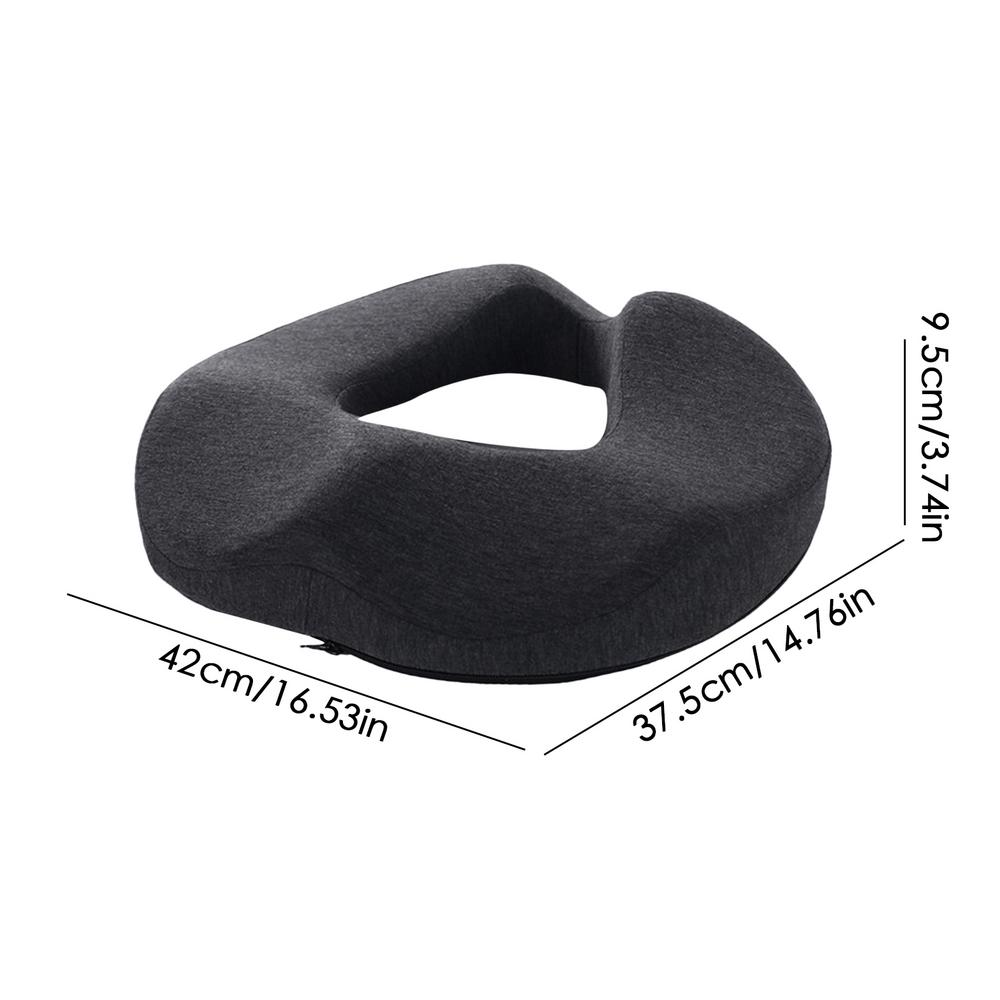 Premium Memory Foam Donut Seat Cushion – Tailbone, Hemorrhoid, Sciatica, and Bed Sore Relief for Office, Travel, or Home Use – Ergonomic Pain Relief Pillow for Sitting Comfort and Support