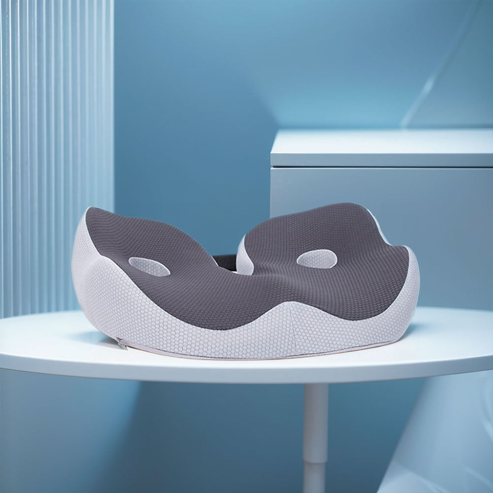 Premium Memory Foam Sit Bone Relief Cushion – Ergonomic Washable Seat Cushion for Pressure Relief, Breathable Comfort, Long Sitting for Office Workers and Drivers