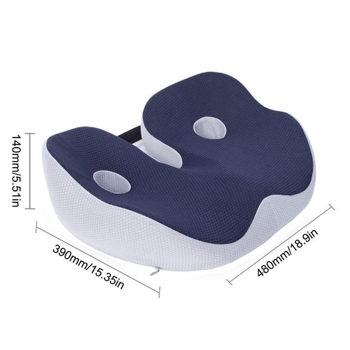 Premium Memory Foam Sit Bone Relief Cushion – Ergonomic Washable Seat Cushion for Pressure Relief, Breathable Comfort, Long Sitting for Office Workers and Drivers