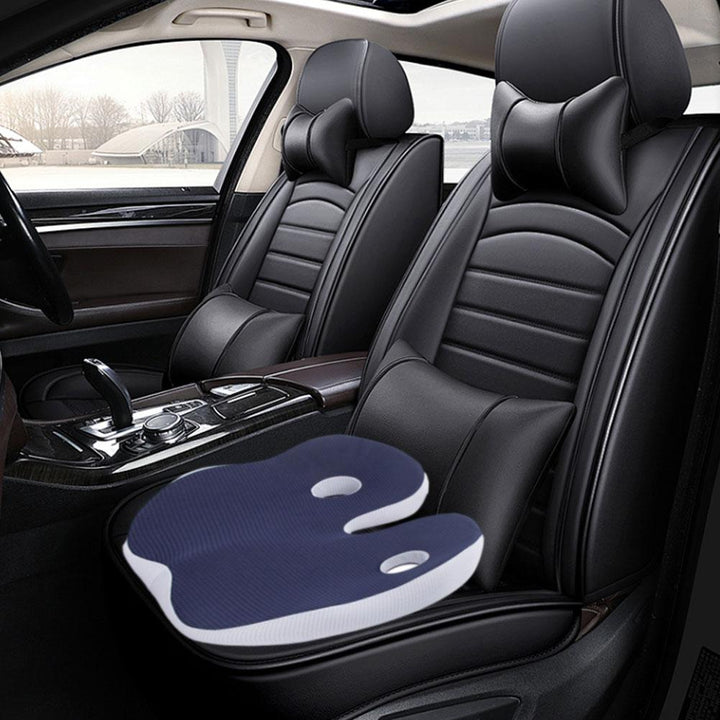 Premium Memory Foam Sit Bone Relief Cushion – Ergonomic Washable Seat Cushion for Pressure Relief, Breathable Comfort, Long Sitting for Office Workers and Drivers