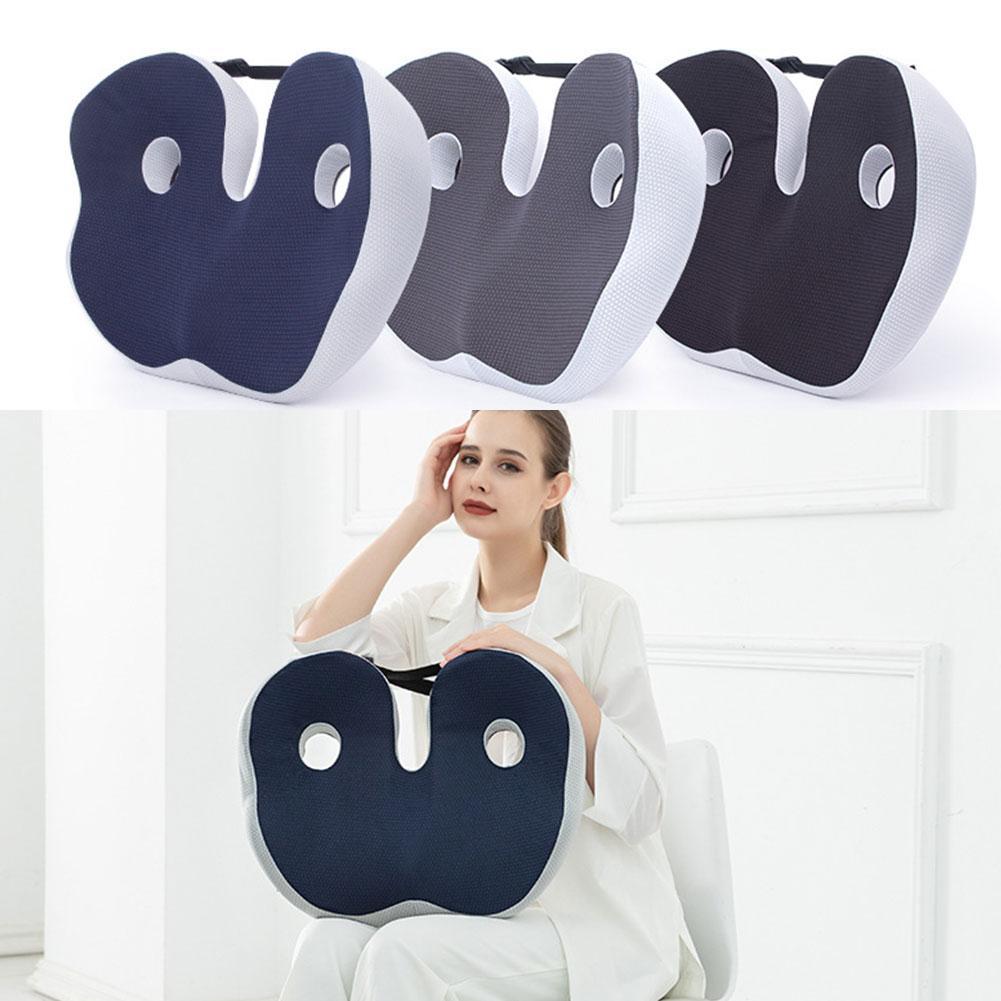 Premium Memory Foam Sit Bone Relief Cushion – Ergonomic Washable Seat Cushion for Pressure Relief, Breathable Comfort, Long Sitting for Office Workers and Drivers