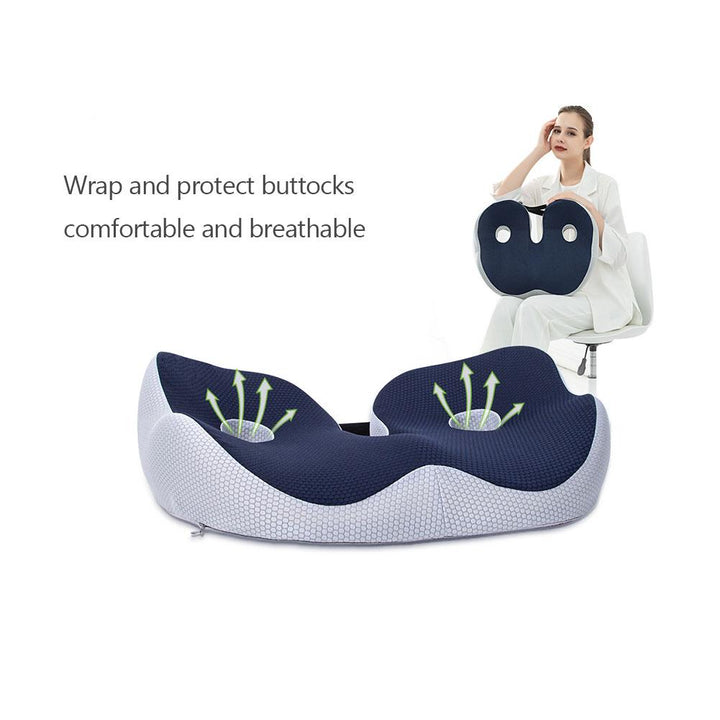 Premium Memory Foam Sit Bone Relief Cushion – Ergonomic Washable Seat Cushion for Pressure Relief, Breathable Comfort, Long Sitting for Office Workers and Drivers