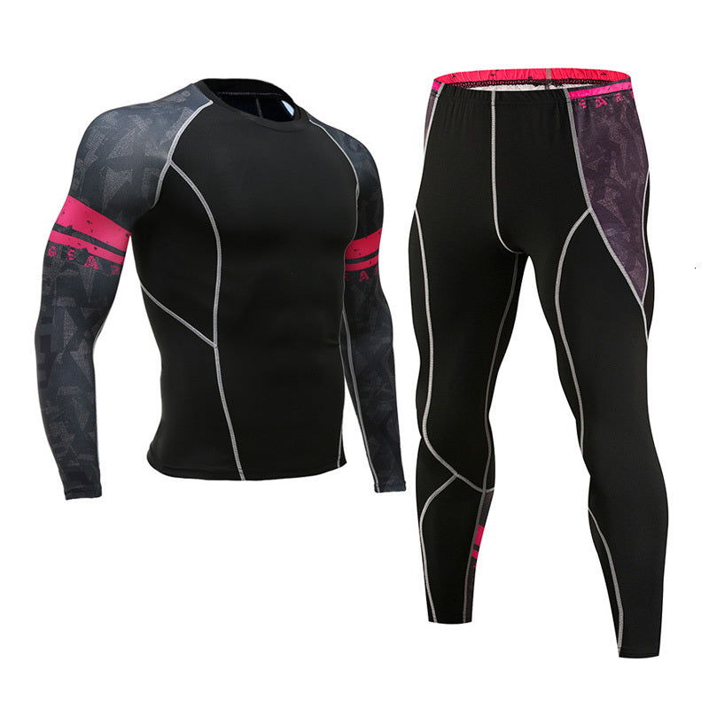 Premium Men’s Compression Sportswear Set – Gym Tights & Rashguard, Workout & Running Tracksuit, Training Clothes for Jogging