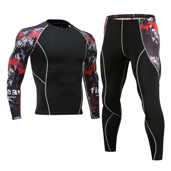 Premium Men’s Compression Sportswear Set – Gym Tights & Rashguard, Workout & Running Tracksuit, Training Clothes for Jogging