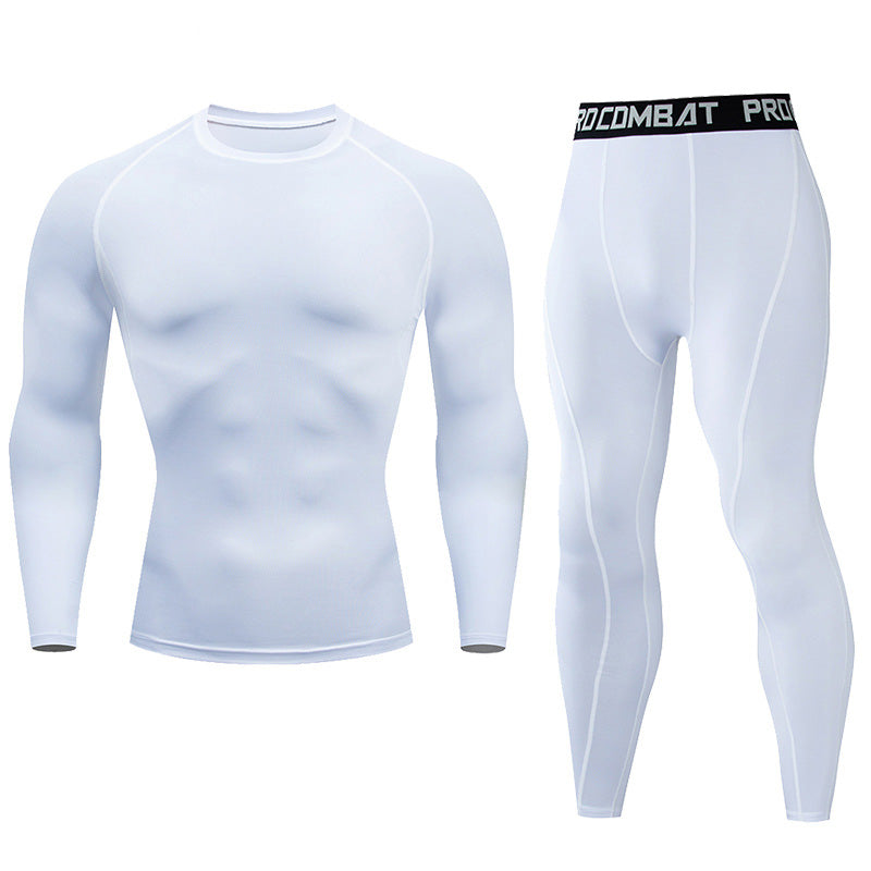 Premium Men’s Compression Sportswear Set – Quick-Dry Gym Suit, Yoga & Fitness Tracksuit, 2-Piece Workout Outfit with T-Shirt and Leggings