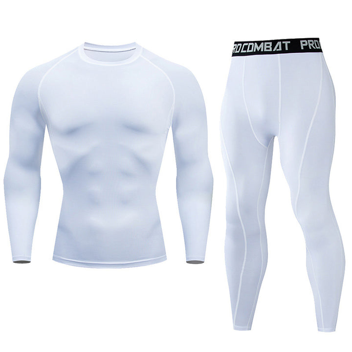 Premium Men’s Compression Sportswear Set – Quick-Dry Gym Suit, Yoga & Fitness Tracksuit, 2-Piece Workout Outfit with T-Shirt and Leggings
