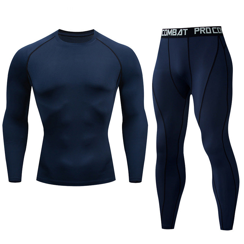 Premium Men’s Compression Sportswear Set – Quick-Dry Gym Suit, Yoga & Fitness Tracksuit, 2-Piece Workout Outfit with T-Shirt and Leggings