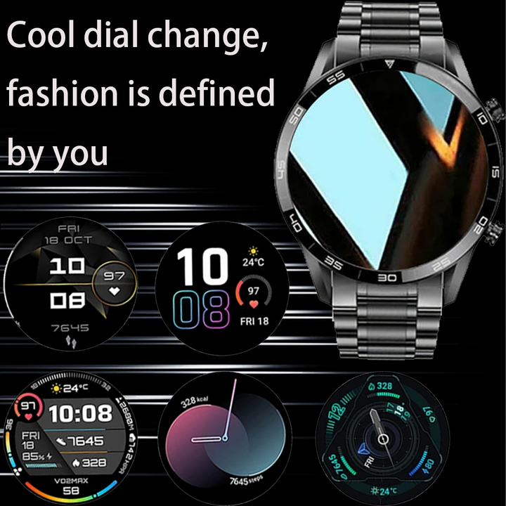 Premium Men's Smartwatch – Full Circle Touch, Bluetooth Call, IP67 Waterproof, Fitness & Health Tracking, 1.3" HD Screen, Multi-Sport Modes