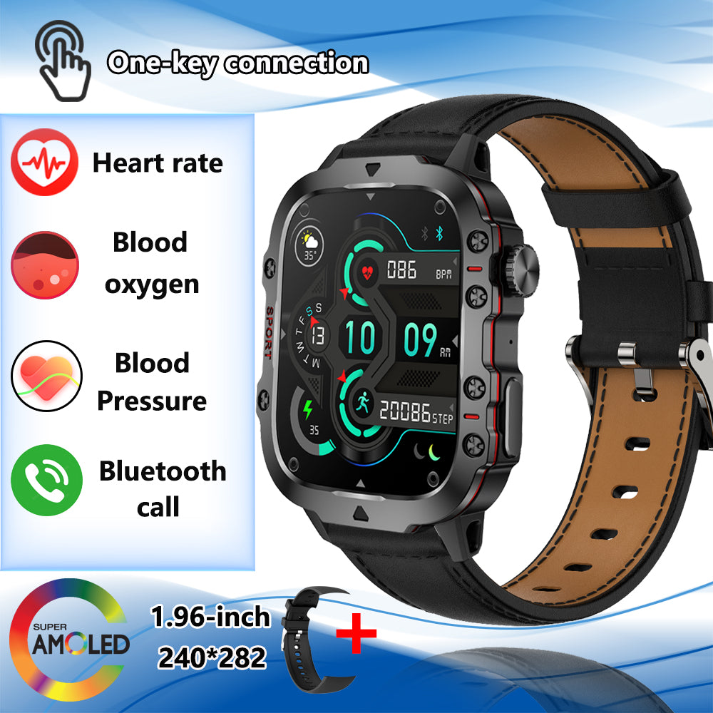 Premium Men's Smartwatch – Full Circle Touch, Bluetooth Call, IP67 Waterproof, Fitness & Health Tracking, 1.3" HD Screen, Multi-Sport Modes