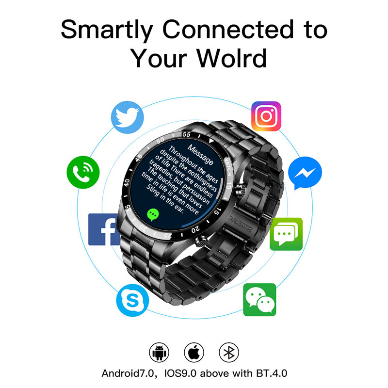 Premium Men's Smartwatch – Full Circle Touch, Bluetooth Call, IP67 Waterproof, Fitness & Health Tracking, 1.3" HD Screen, Multi-Sport Modes
