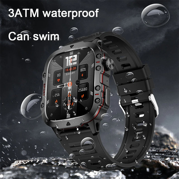 Premium Men's Smartwatch – Full Circle Touch, Bluetooth Call, IP67 Waterproof, Fitness & Health Tracking, 1.3" HD Screen, Multi-Sport Modes