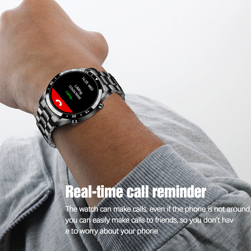 Premium Men's Smartwatch – Full Circle Touch, Bluetooth Call, IP67 Waterproof, Fitness & Health Tracking, 1.3" HD Screen, Multi-Sport Modes