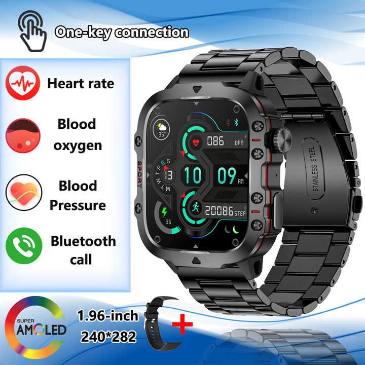 Premium Men's Smartwatch – Full Circle Touch, Bluetooth Call, IP67 Waterproof, Fitness & Health Tracking, 1.3" HD Screen, Multi-Sport Modes
