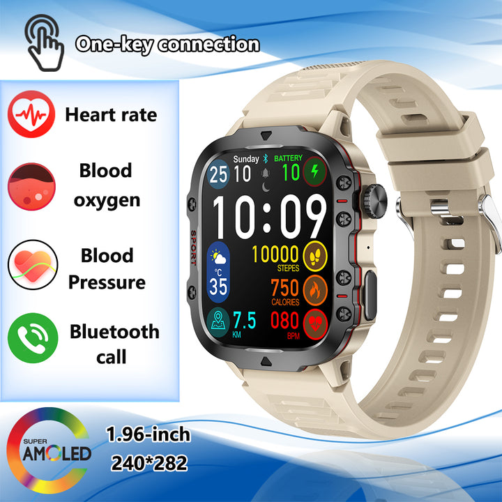 Premium Men's Smartwatch – Full Circle Touch, Bluetooth Call, IP67 Waterproof, Fitness & Health Tracking, 1.3" HD Screen, Multi-Sport Modes