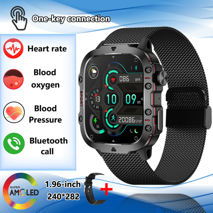 Premium Men's Smartwatch – Full Circle Touch, Bluetooth Call, IP67 Waterproof, Fitness & Health Tracking, 1.3" HD Screen, Multi-Sport Modes