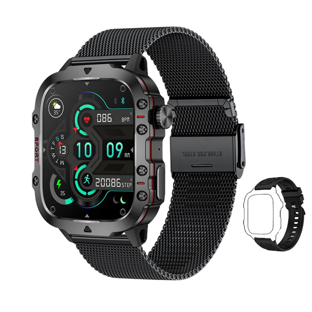 Premium Men's Smartwatch – Full Circle Touch, Bluetooth Call, IP67 Waterproof, Fitness & Health Tracking, 1.3" HD Screen, Multi-Sport Modes