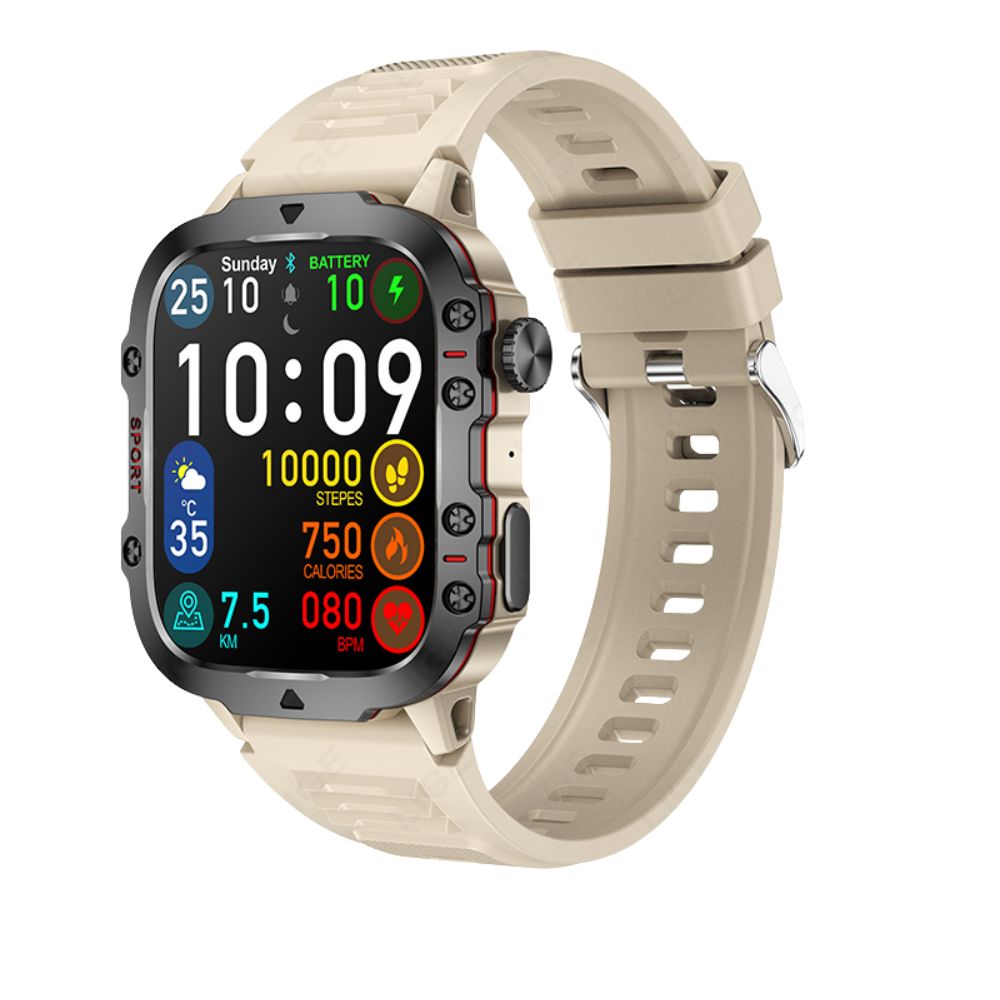 Premium Men's Smartwatch – Full Circle Touch, Bluetooth Call, IP67 Waterproof, Fitness & Health Tracking, 1.3" HD Screen, Multi-Sport Modes
