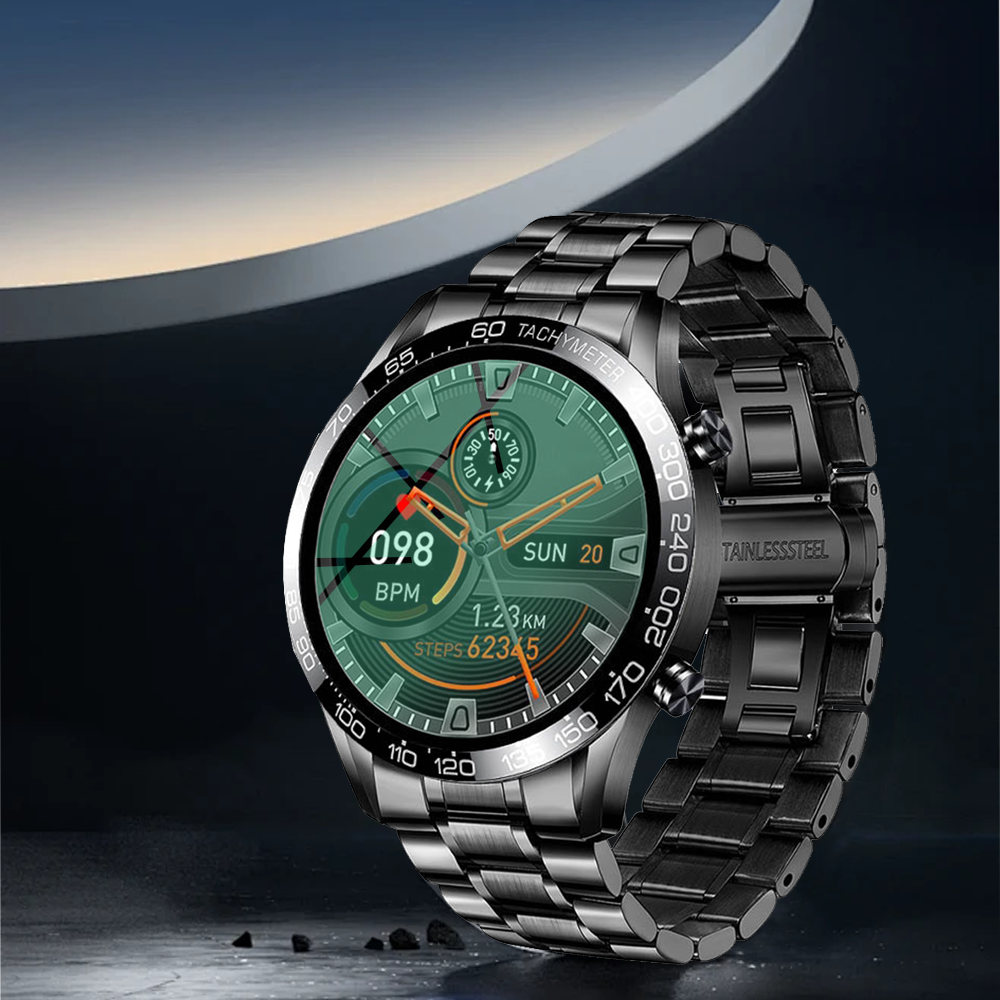 Premium Men's Smartwatch – Full Circle Touch, Bluetooth Call, IP67 Waterproof, Fitness & Health Tracking, 1.3" HD Screen, Multi-Sport Modes