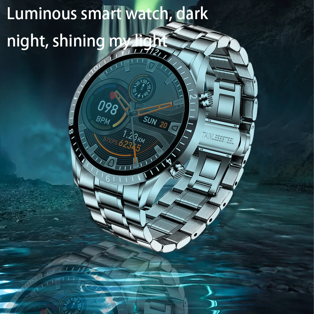 Premium Men's Smartwatch – Full Circle Touch, Bluetooth Call, IP67 Waterproof, Fitness & Health Tracking, 1.3" HD Screen, Multi-Sport Modes