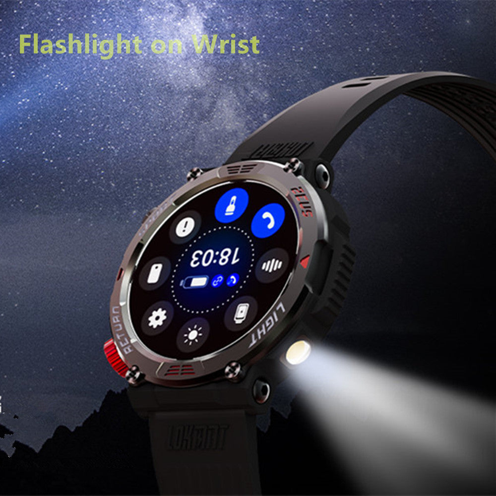 Premium Military Smart Watch for Men, Bluetooth Call, 5ATM Waterproof, Fitness Tracker, 20 Sports Modes, Heart Rate & Blood Oxygen Monitor, 1.32" HD Display, Long Battery Life, Compatible with iPhone & Android