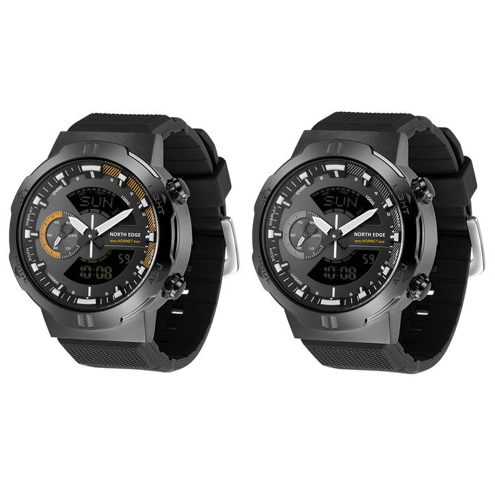 Premium Military Smartwatch for Men – Waterproof 50m, Speed Stopwatch, World Time, Countdown Timer, Lap Time, 4 Alarms, Alloy Case, Backlit, Replaceable Strap