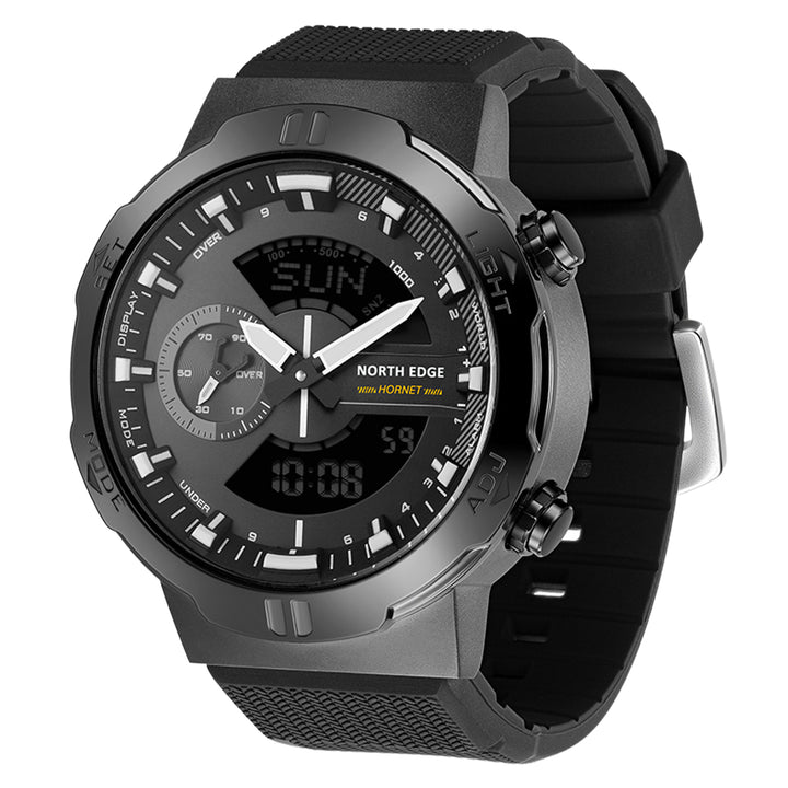 Premium Military Smartwatch for Men – Waterproof 50m, Speed Stopwatch, World Time, Countdown Timer, Lap Time, 4 Alarms, Alloy Case, Backlit, Replaceable Strap