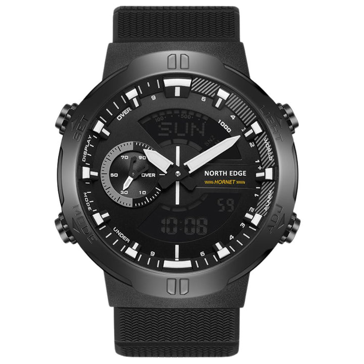 Premium Military Smartwatch for Men – Waterproof 50m, Speed Stopwatch, World Time, Countdown Timer, Lap Time, 4 Alarms, Alloy Case, Backlit, Replaceable Strap