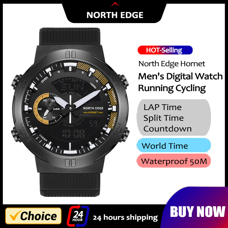 Premium Military Smartwatch for Men – Waterproof 50m, Speed Stopwatch, World Time, Countdown Timer, Lap Time, 4 Alarms, Alloy Case, Backlit, Replaceable Strap