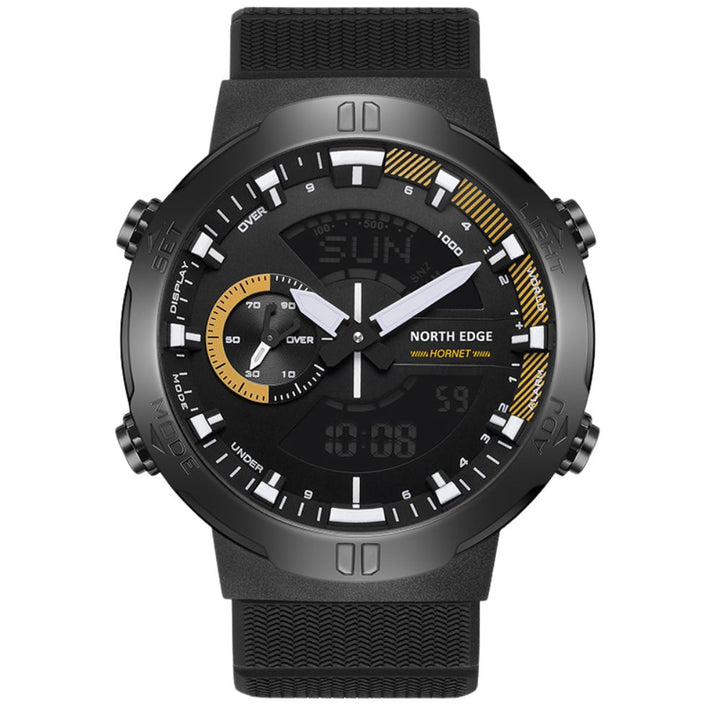 Premium Military Smartwatch for Men – Waterproof 50m, Speed Stopwatch, World Time, Countdown Timer, Lap Time, 4 Alarms, Alloy Case, Backlit, Replaceable Strap