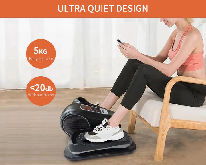 Premium Mini Electric Elliptical Stepper – Portable Home Pedal Exerciser for Cardio Training, Compact Stair Stepper for Indoor Use