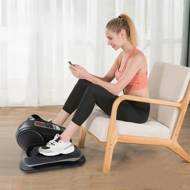 Premium Mini Electric Elliptical Stepper – Portable Home Pedal Exerciser for Cardio Training, Compact Stair Stepper for Indoor Use