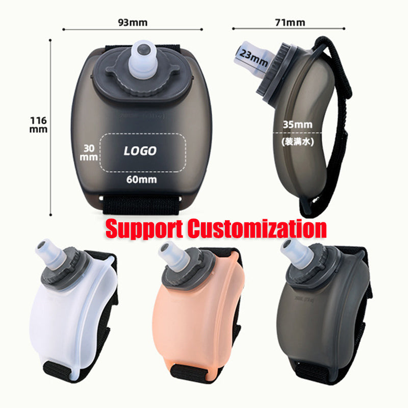 Premium Mini Running Wrist Water Bottle Holder – Soft Flask Hydration Pack for Marathon, Fitness, Cycling, Climbing, Adjustable Wrist Storage Bag