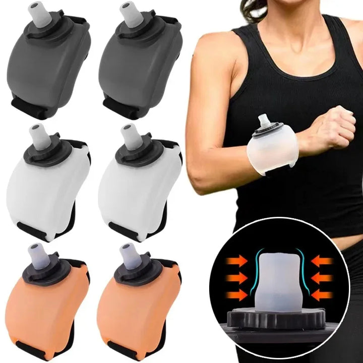 Premium Mini Running Wrist Water Bottle Holder – Soft Flask Hydration Pack for Marathon, Fitness, Cycling, Climbing, Adjustable Wrist Storage Bag