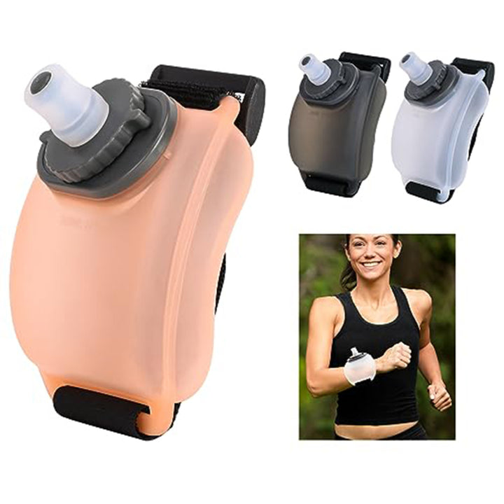 Premium Mini Running Wrist Water Bottle Holder – Soft Flask Hydration Pack for Marathon, Fitness, Cycling, Climbing, Adjustable Wrist Storage Bag