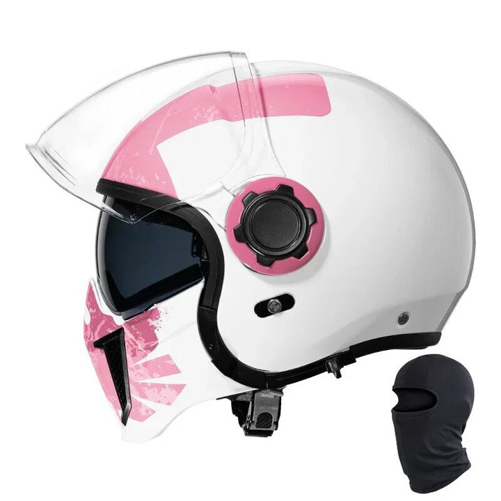 Premium Modular Motorcycle Helmet – Full Face & Open Face, Dual Lens, DOT ECE Approved, ABS Shell for Men & Women, Retro Style, Tool-Free Setup for Easy Customization