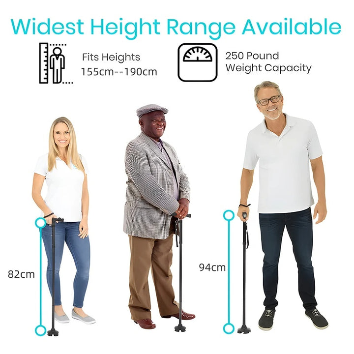 Premium Multifunctional Walking Stick – Telescopic Hiking Cane, Folding Trekking Poles for Seniors, Lightweight Aluminum Alloy, Non-Slip Rubber Base, Compact Design with Hand Strap