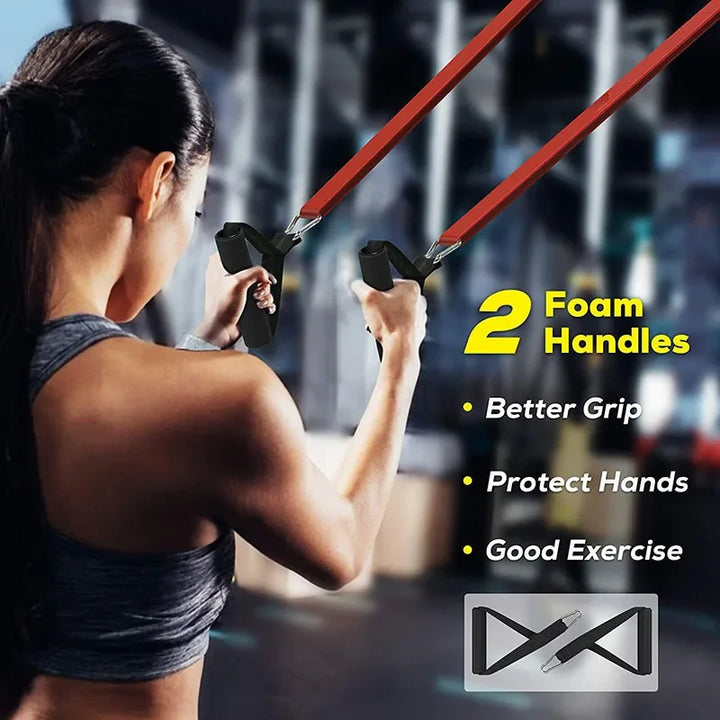 Premium Natural Latex Resistance Bands – Elastic Power Bands for Strength Training, Fitness Workouts and Home Gym Exercises