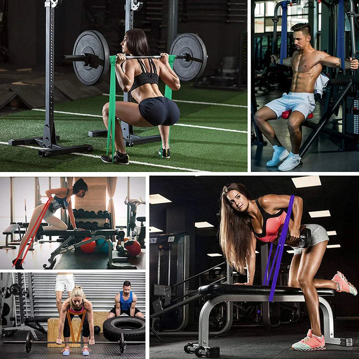 Premium Natural Latex Resistance Bands – Elastic Power Bands for Strength Training, Fitness Workouts and Home Gym Exercises