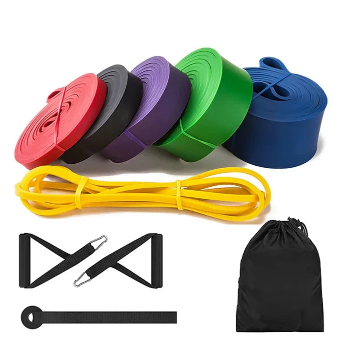 Premium Natural Latex Resistance Bands – Elastic Power Bands for Strength Training, Fitness Workouts and Home Gym Exercises