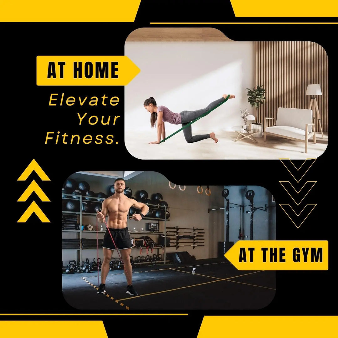 Premium Natural Latex Resistance Bands – Elastic Power Bands for Strength Training, Fitness Workouts and Home Gym Exercises